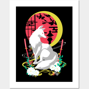 Moon Inari fox Posters and Art